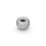 Forte Florentine Finish 18k White Gold Bead