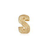 FORTE Florentine Finish Letter S - 18k Yellow Gold