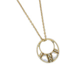 Moonstone Moon Crescent Necklace