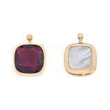 Cushion Lozenge with Garnet and Mother of Pearl
