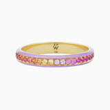 Dash Ring with Sapphire, Ruby and Enamel