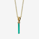 PETITE EMERALD COLUMN NECKLACE