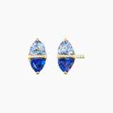 Diamond Stud - Blue Sapphires