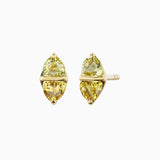 Diamond Stud - Yellow Sapphires
