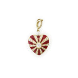 Diamond Red Enamel Heart