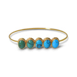 5 Stone Hubei Turquoise Bracelet