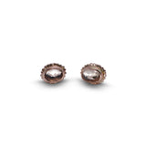 Rose Gold Small Inverted Imperial Topaz Studs