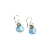 Faceted Sky Blue Topaz Earrings