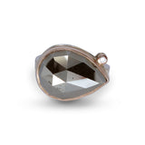 Pyrite Teardrop Rose Cut Ring with Diamond