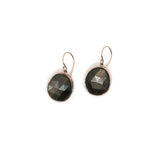 Rose Cut Brown Sapphire Earrings