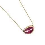 Rose Cut Mozambique Ruby Necklace