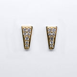 White Diamond Pencil Pavé Earrings