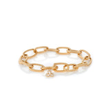 Large Oval Chain Link Bracelet in 18K Yellow Gold