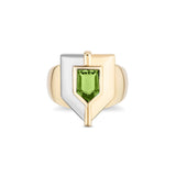 Heart Shield Ring - Peridot