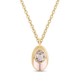 Love Bug Pendant - Morganite & Pink Opal
