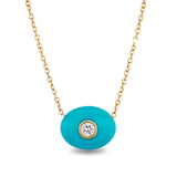 Milestone Necklace - Turquoise & Diamond