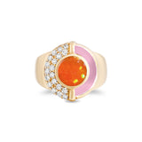 Sugar and Spice Ring - Fire Opal & Pink Opal