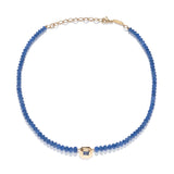 RICH SAPPHIRE BEAD STAIRCASE NECKLACE