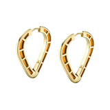 Cobra Hoop Earrings with Orange Enamel