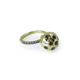 Tonal Pave Ethel Ball Ring in Amethyst