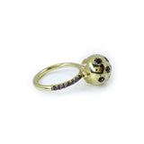 Tonal Pave Ethel Ball Ring in Amethyst