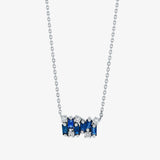 SHIMMER DARK BLUE SAPPHIRE MINI BAR PENDANT