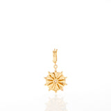 Small Orange Mila Sun pendant with White Diamonds
