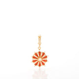 Small Orange Mila Sun pendant with White Diamonds