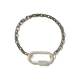 Biker Chain Bracelet in Blackened Silver