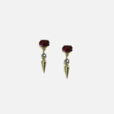 Rhodolite Stone Shirley Spear Tip Earrings