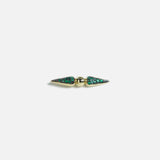 Shirley Pave Spear Studs - Emerald