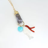 Botswana Banded Agate Mano Figa Necklace