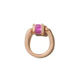 Total Baguette Trundle Lock Ring with Pink Spinel