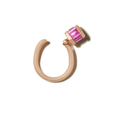 Total Baguette Trundle Lock Ring with Pink Spinel