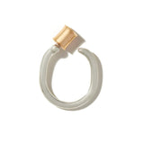 The Silver and Yellow Gold Trundle Lock Ring
