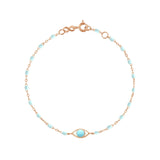 Eye Classic Gigi Baby Blue 6.7" Bracelet - Rose Gold
