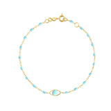 Eye Classic Gigi Turquoise 6.7" Bracelet - Yellow Gold