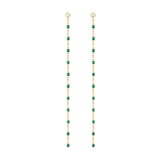 Mini Gigi Party Emerald Diamond Earrings - Yellow Gold